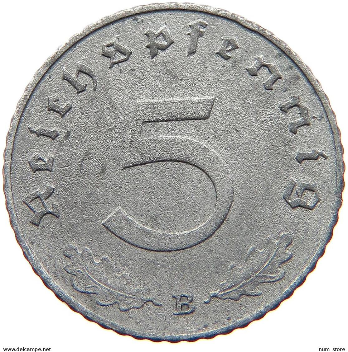 GERMANY 5 REICHSPFENNIG 1941 B #s081 0147 - 5 Reichspfennig