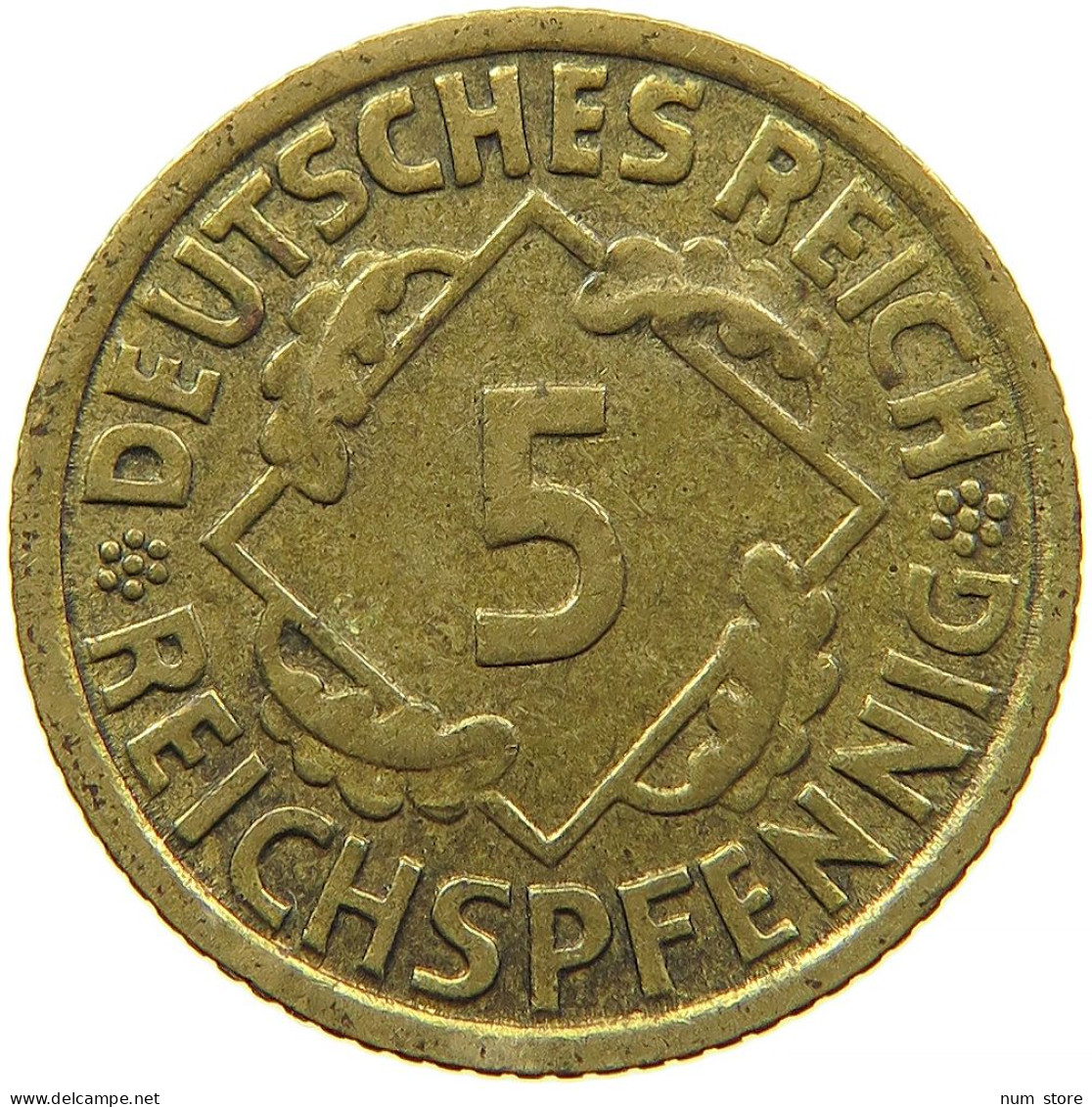 GERMANY 5 REICHSPFENNIG 1936 G #s088 0501 - 5 Reichspfennig