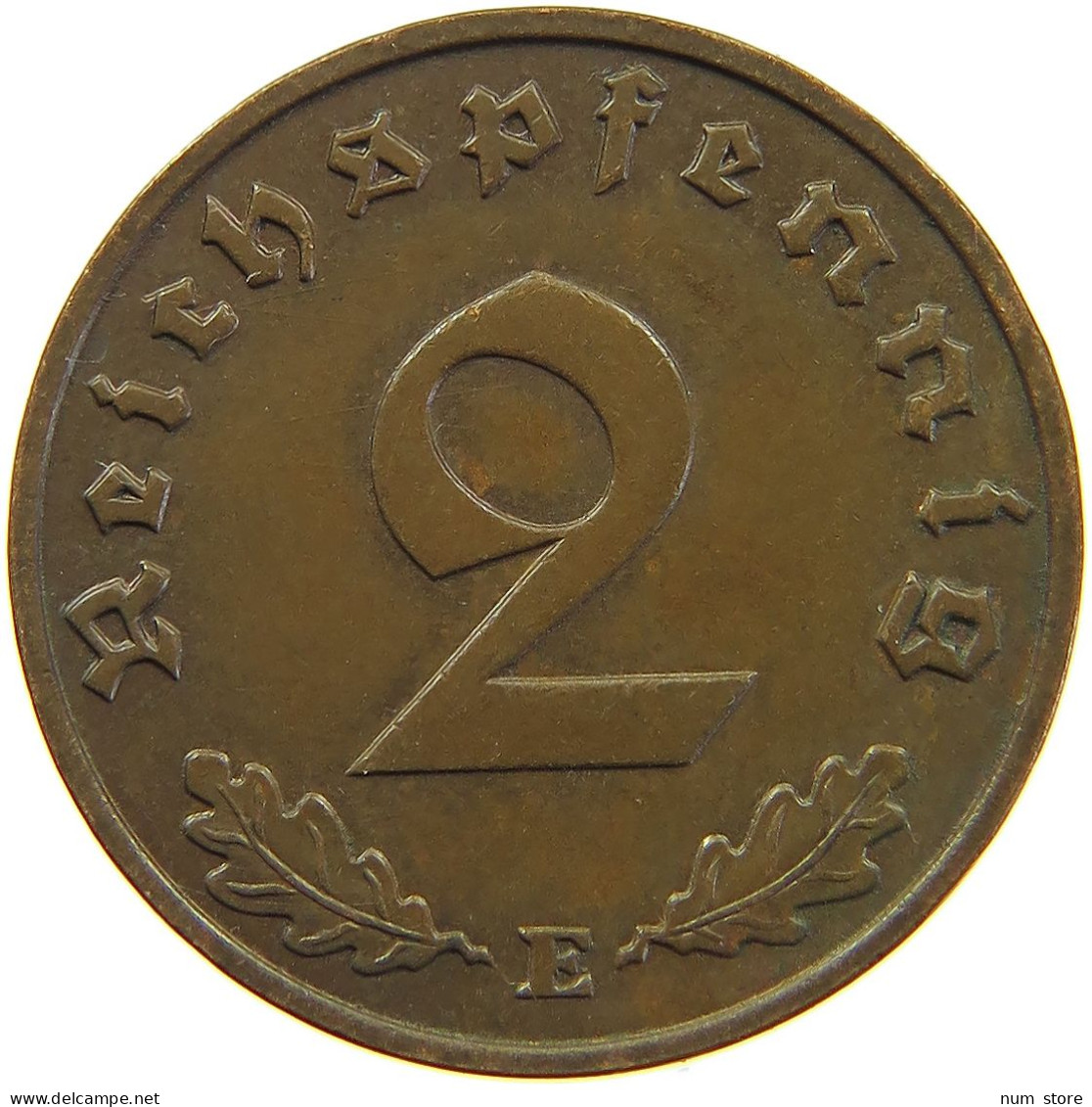 GERMANY 2 REICHSPFENNIG 1940 E #s083 0267 - 2 Reichspfennig