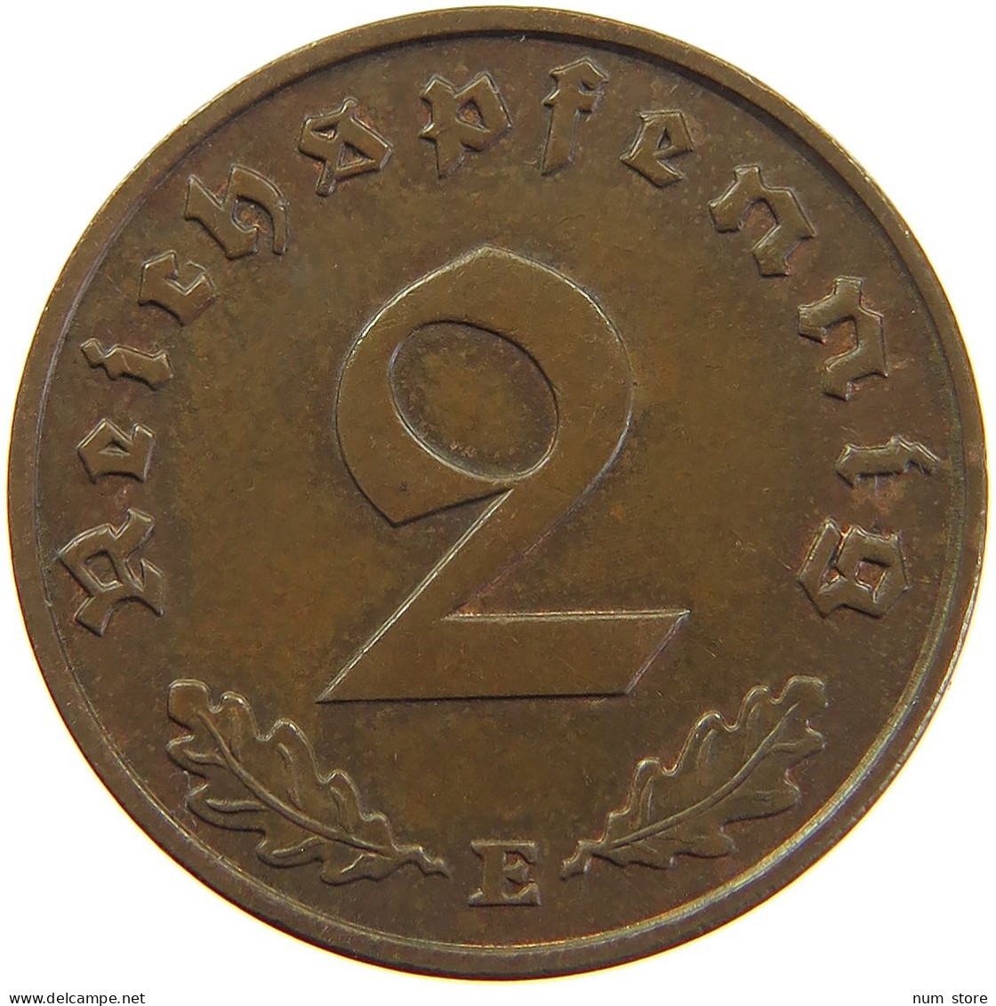 GERMANY 2 REICHSPFENNIG 1940 E #s083 0335 - 2 Reichspfennig