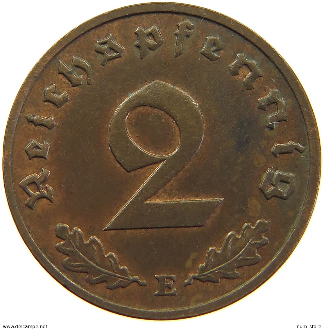 GERMANY 2 REICHSPFENNIG 1939 E #s083 0285 - 2 Reichspfennig