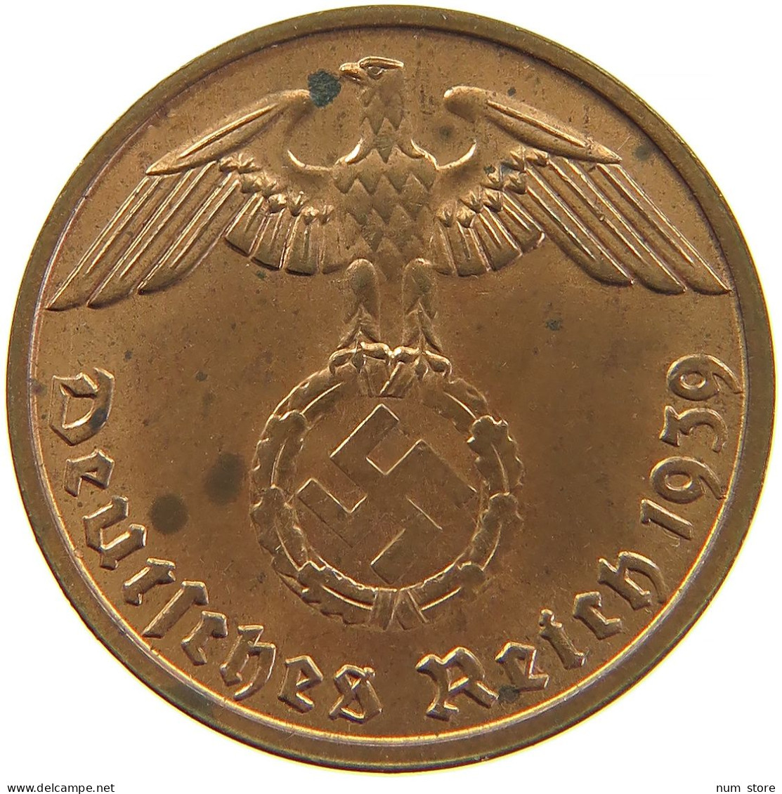 GERMANY 2 REICHSPFENNIG 1939 B #s083 0273 - 2 Reichspfennig