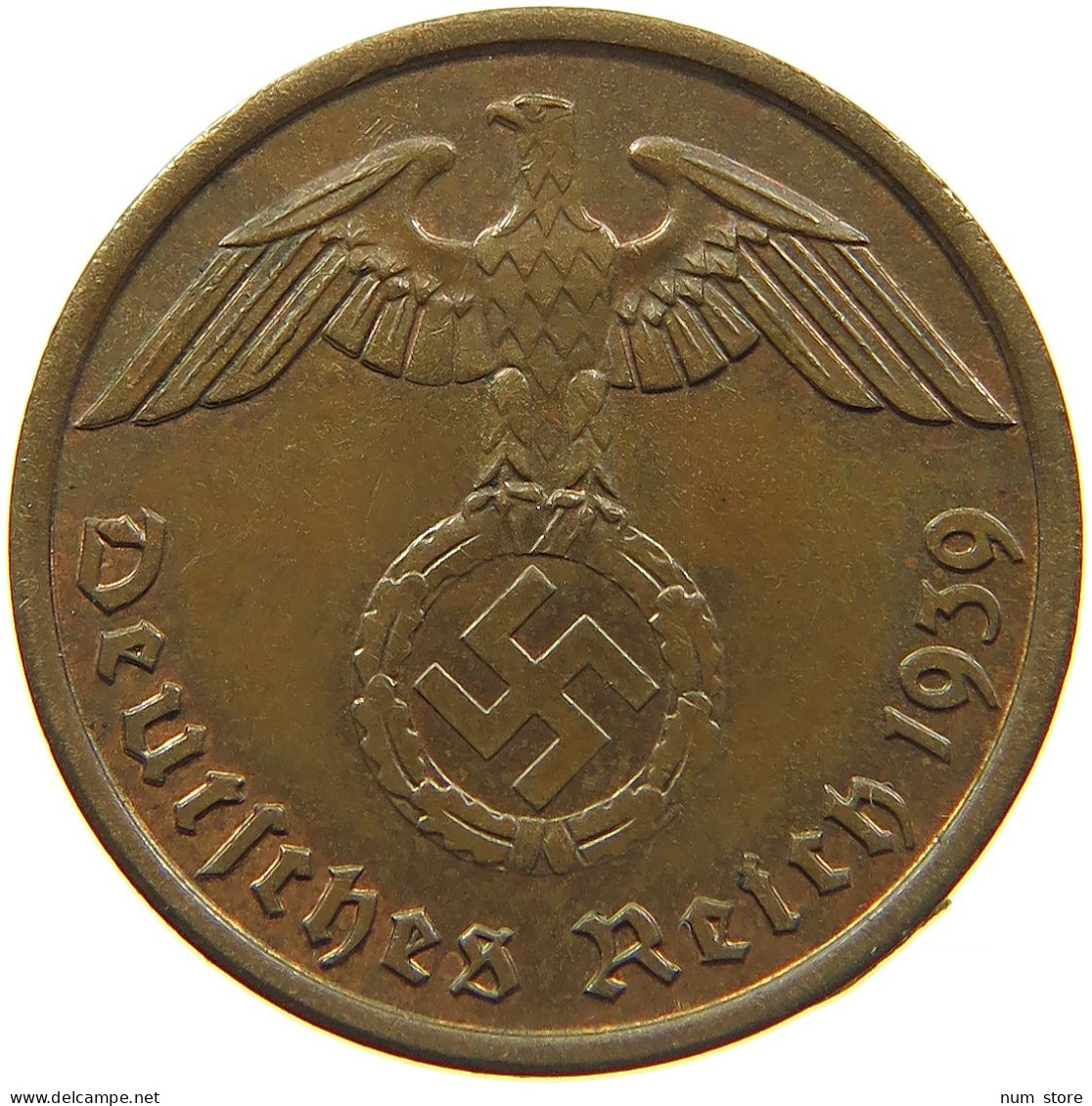 GERMANY 2 REICHSPFENNIG 1939 A #s084 0517 - 2 Reichspfennig