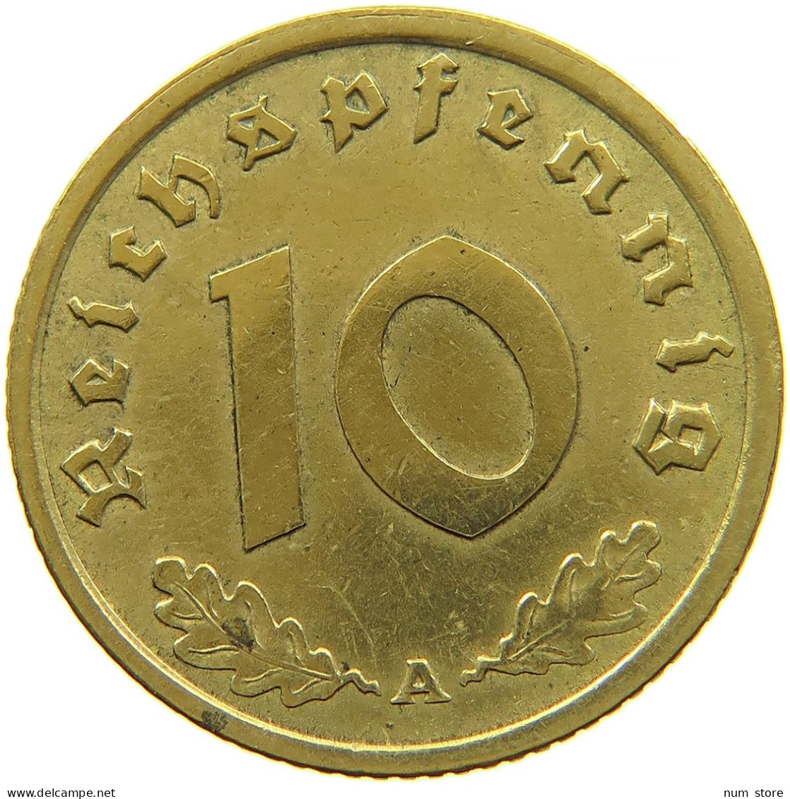 GERMANY 10 REICHSPFENNIG 1939 A #s088 0701 - 10 Reichspfennig