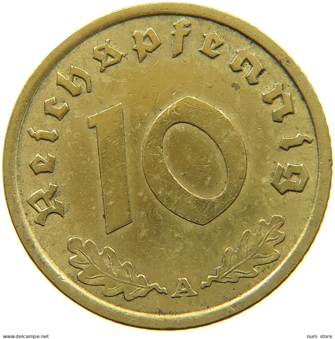 GERMANY 10 REICHSPFENNIG 1938 A #s088 0695 - 10 Reichspfennig