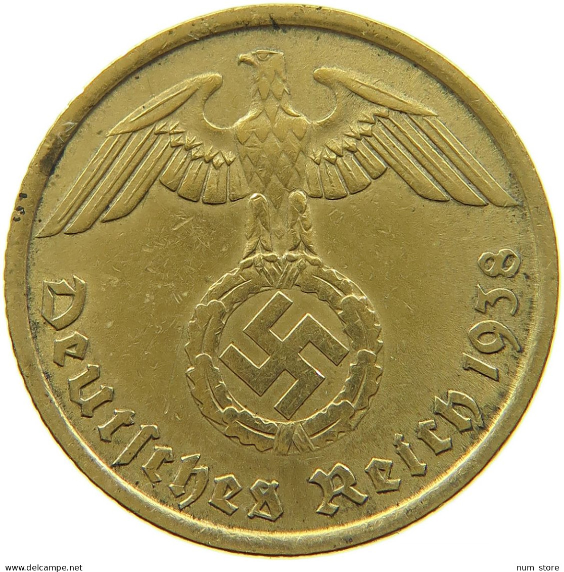 GERMANY 10 REICHSPFENNIG 1938 A #s088 0695 - 10 Reichspfennig