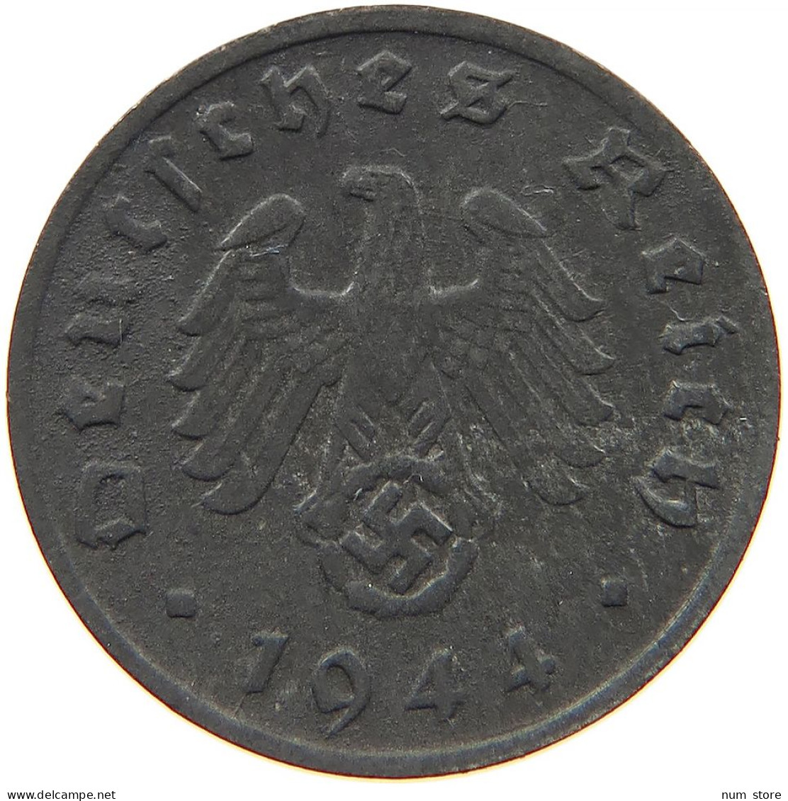 GERMANY 1 REICHSPFENNIG 1944 D #s088 0025 - 1 Reichspfennig