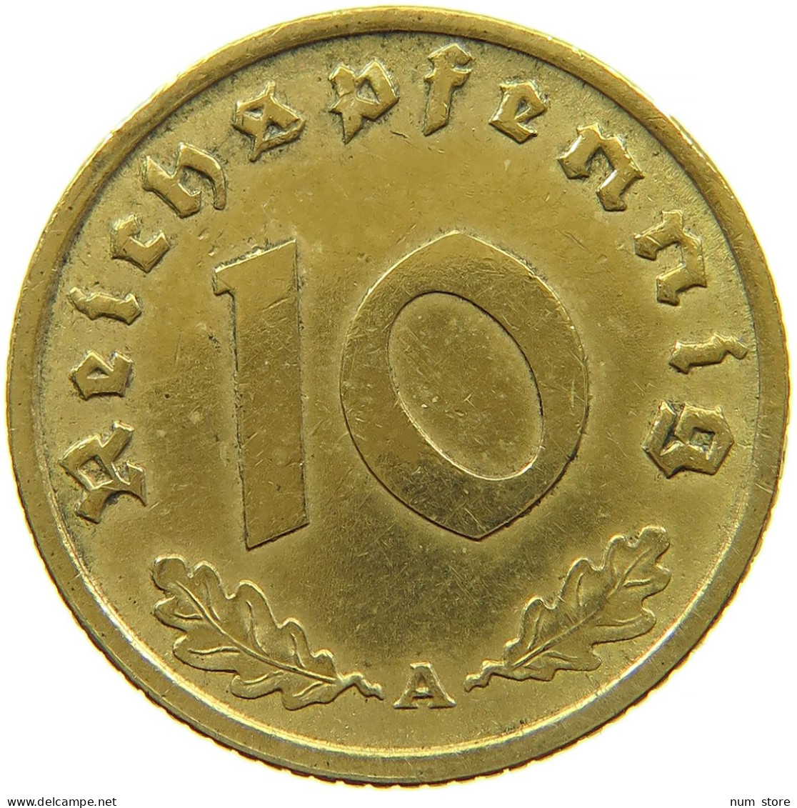 GERMANY 10 REICHSPFENNIG 1939 A #s088 0699 - 10 Reichspfennig