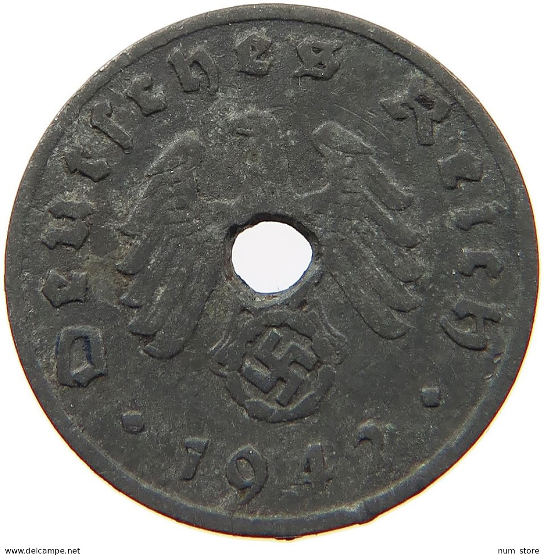 GERMANY 1 REICHSPFENNIG 1942 A TOOLED #s088 0027 - 1 Reichspfennig