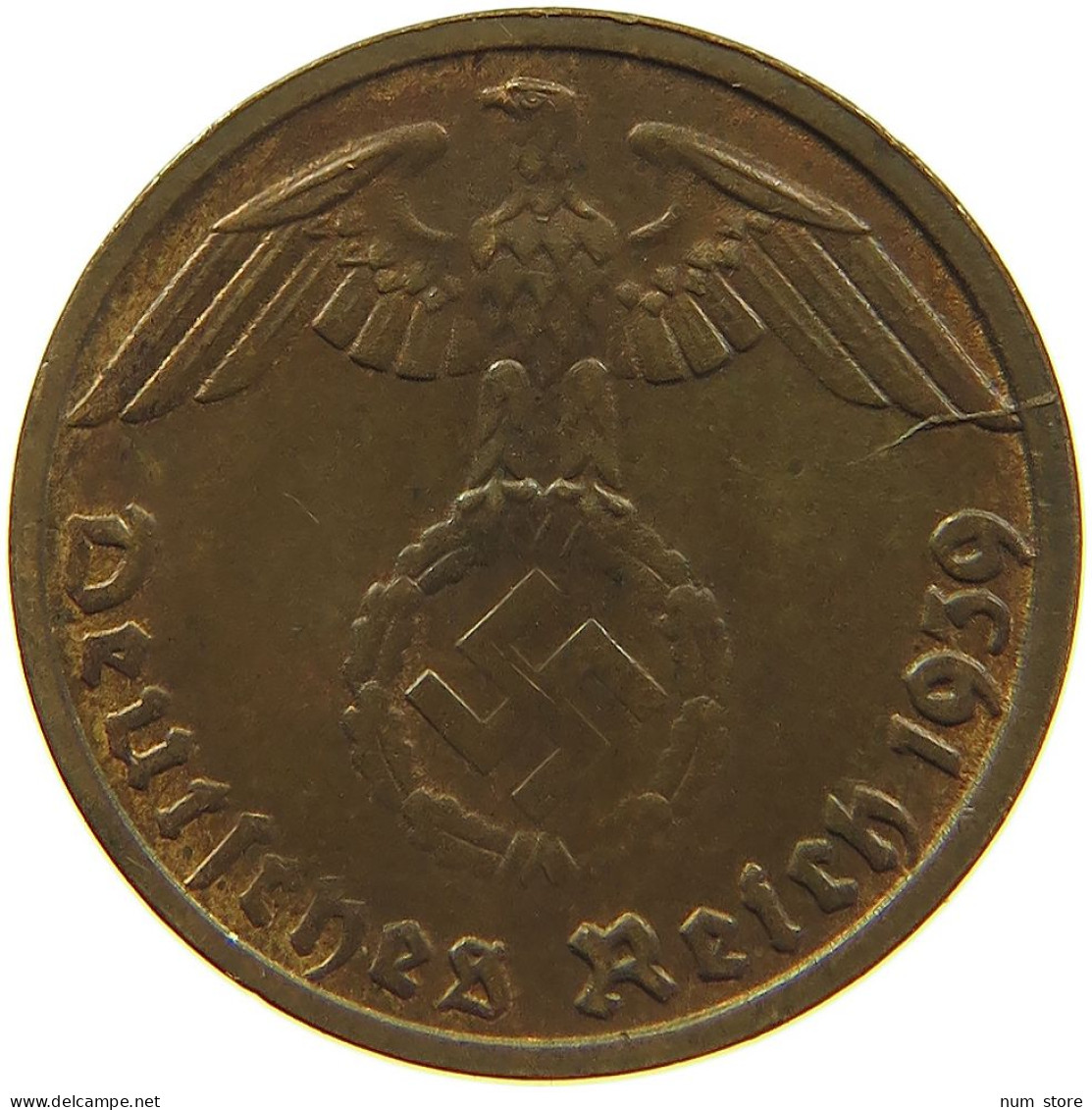 GERMANY 1 REICHSPFENNIG 1939 D #s083 0727 - 1 Reichspfennig