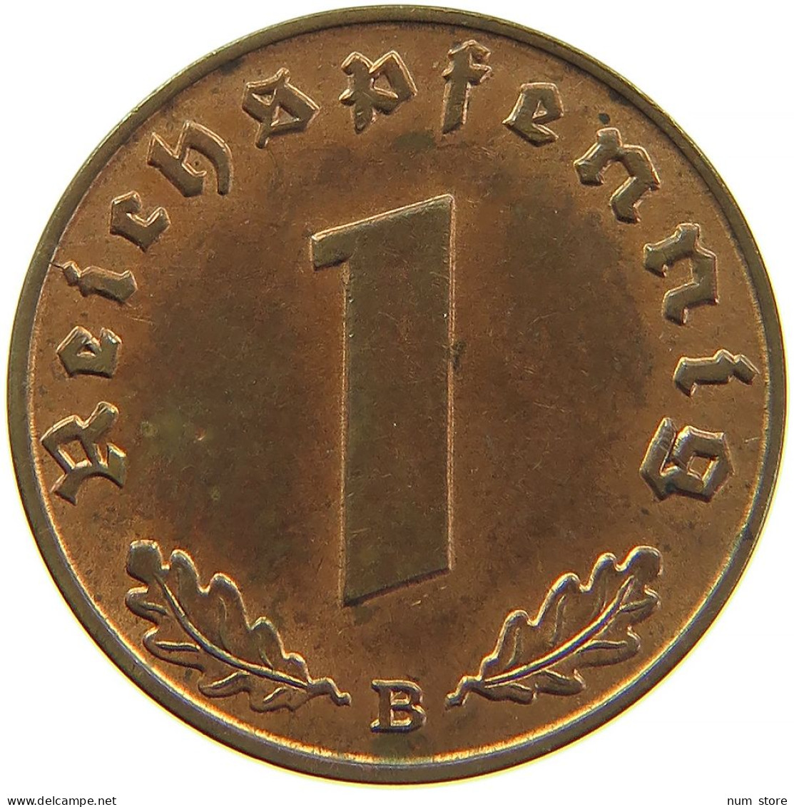 GERMANY 1 REICHSPFENNIG 1939 B #s083 0735 - 1 Reichspfennig