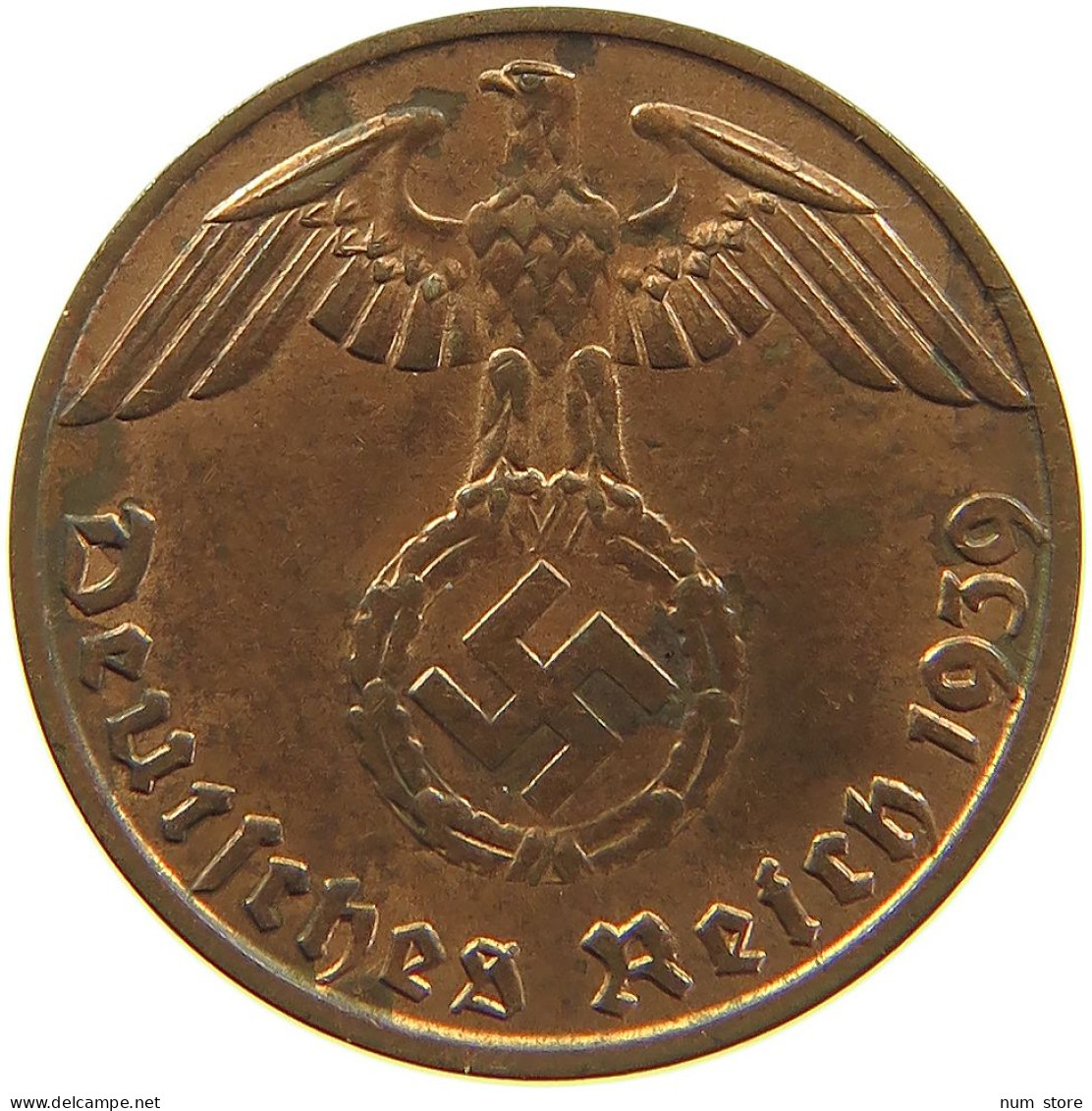 GERMANY 1 REICHSPFENNIG 1939 B #s083 0735 - 1 Reichspfennig