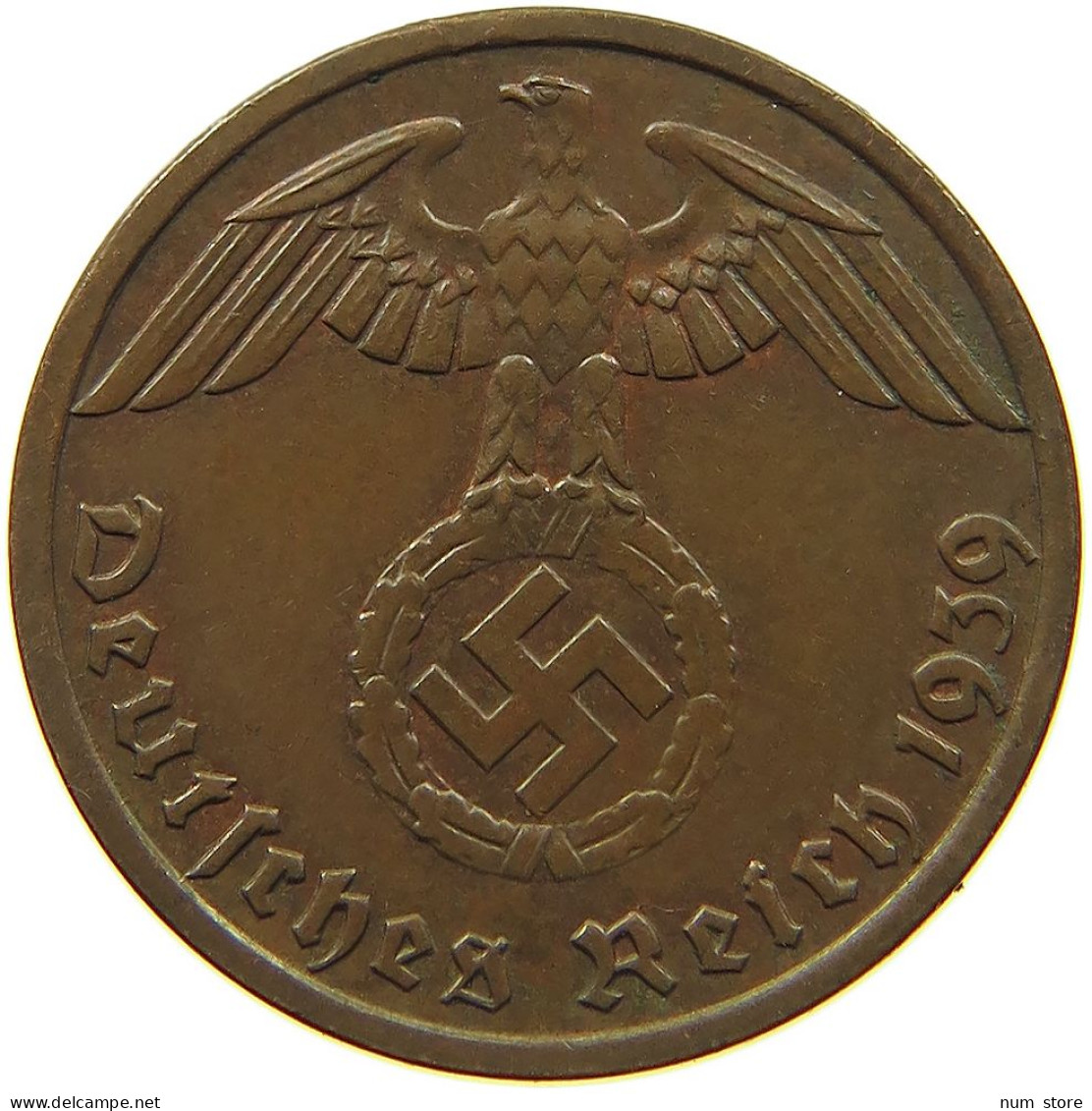 GERMANY 1 REICHSPFENNIG 1939 E #s083 0745 - 1 Reichspfennig
