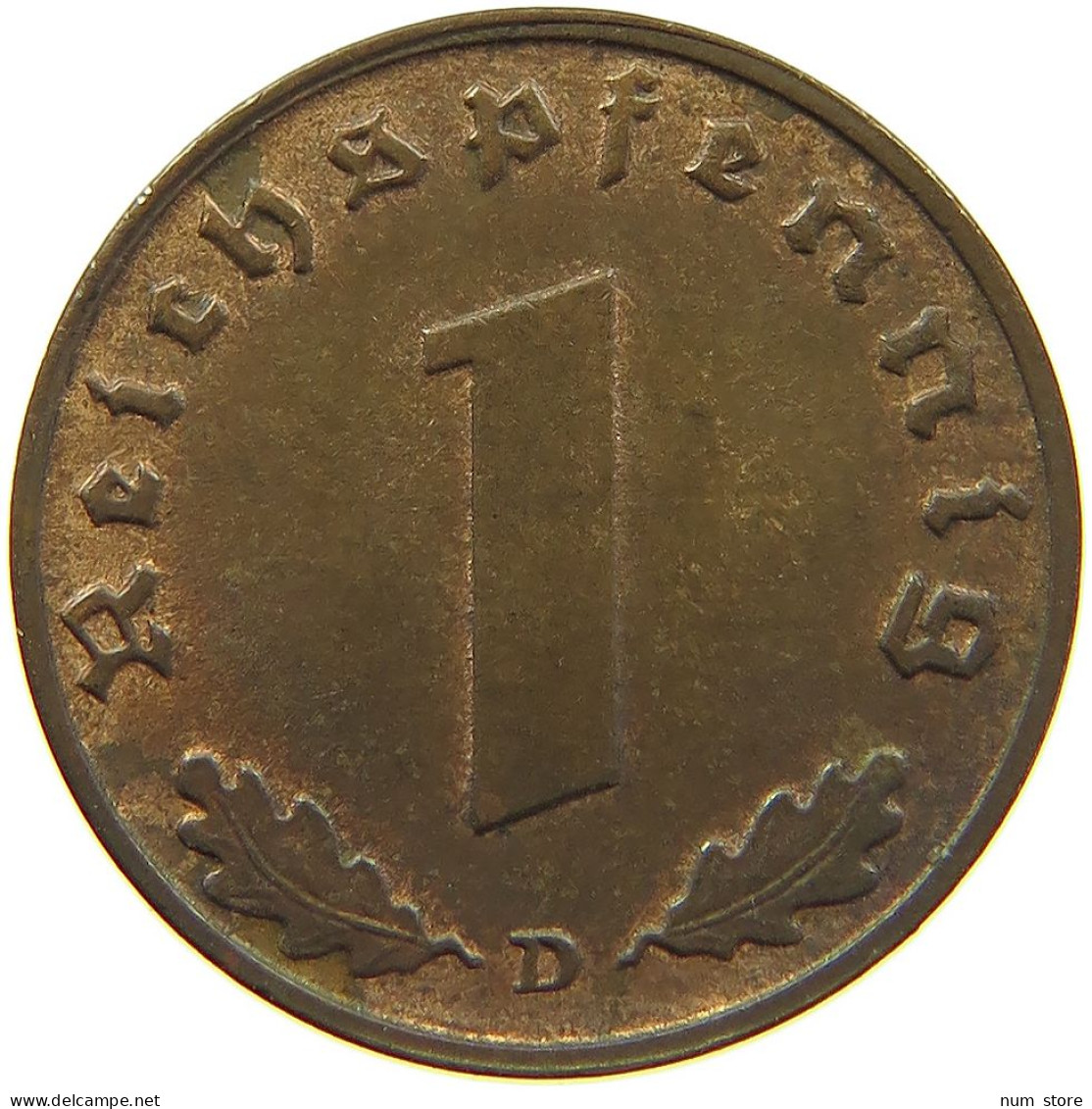 GERMANY 1 REICHSPFENNIG 1939 D #s083 0723 - 1 Reichspfennig