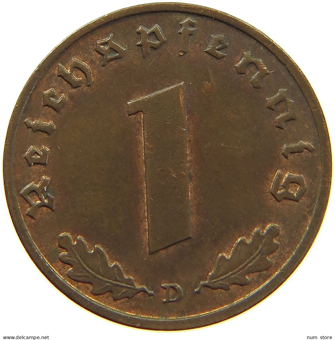 GERMANY 1 REICHSPFENNIG 1938 D #s083 0731 - 1 Reichspfennig