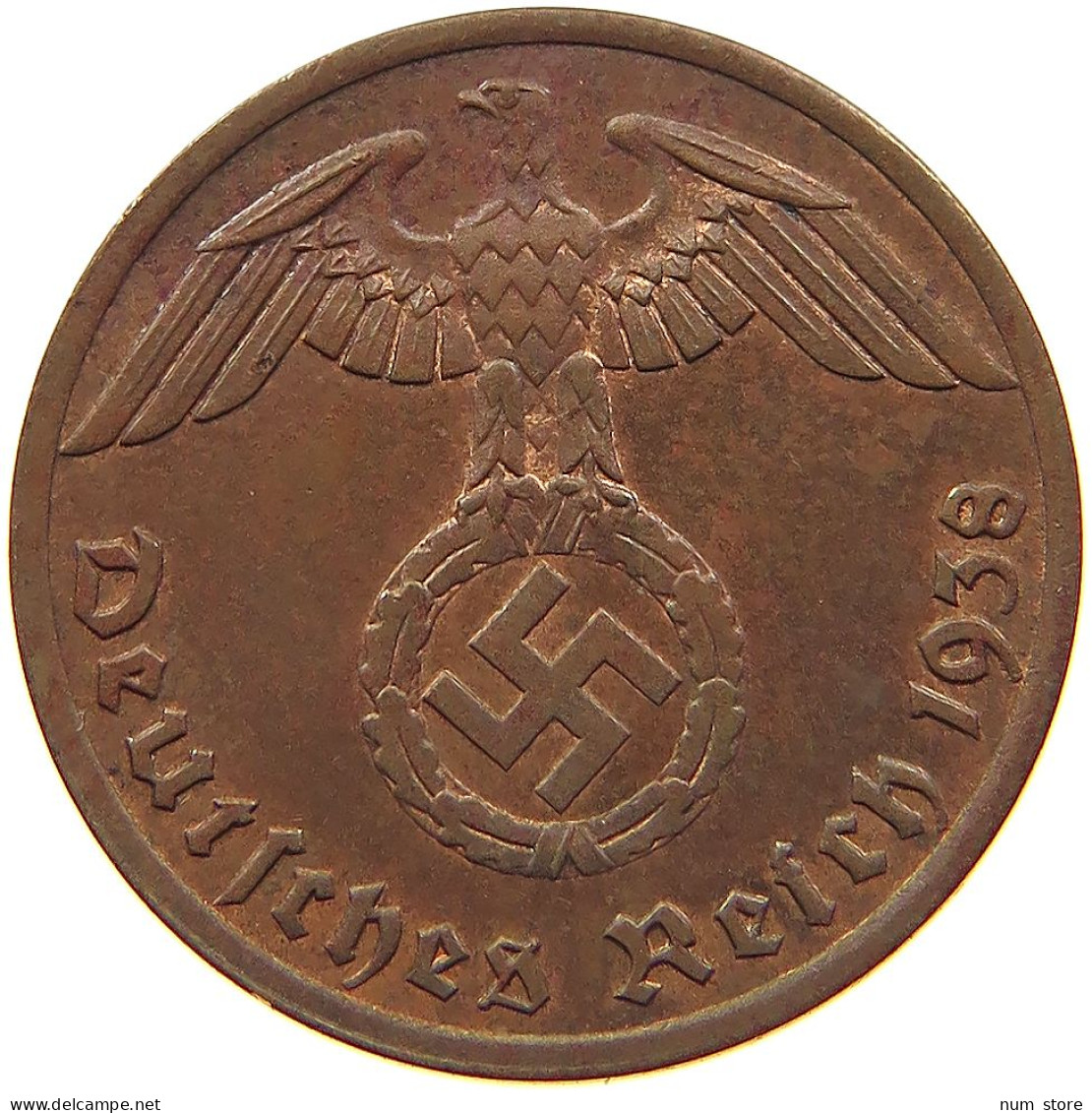 GERMANY 1 REICHSPFENNIG 1938 A #s081 0061 - 1 Reichspfennig