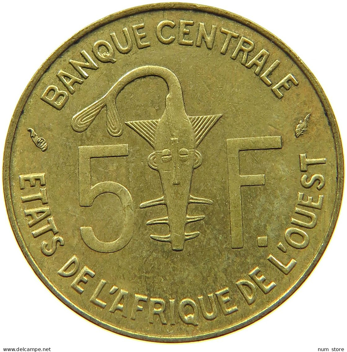 FRENCH WEST AFRICA 5 FRANCS 1975 #s088 0591 - Französisch-Westafrika