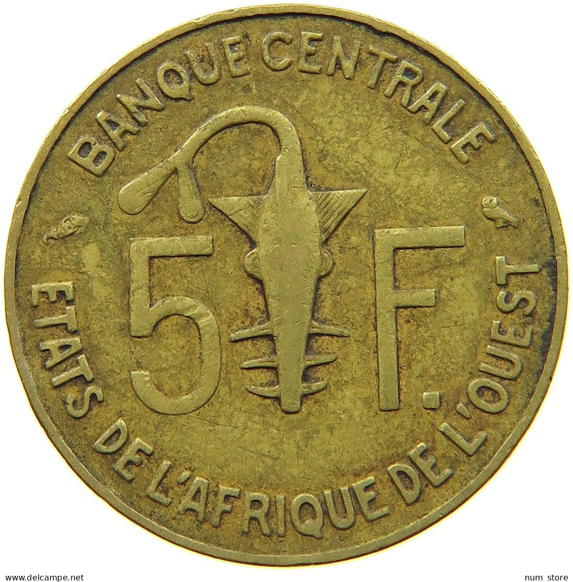 FRENCH WEST AFRICA 5 FRANCS 1973 #s088 0593 - Französisch-Westafrika