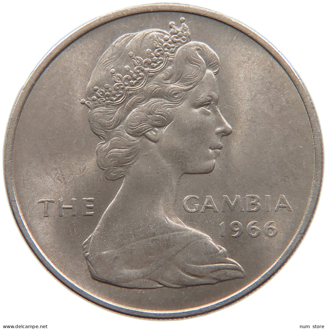 GAMBIA 2 SHILLINGS 1966 #s086 0421 - Gambie