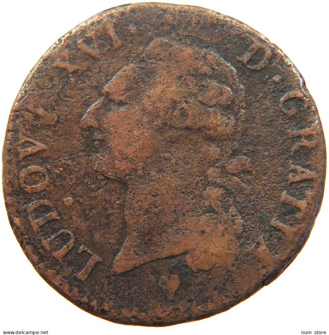 FRANCE SOL 1791 BB STRASBOURG #s081 0513 - 1774-1791 Luis XVI