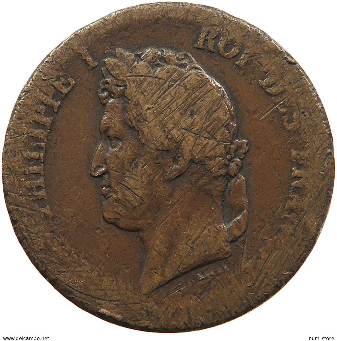 FRANCE FRENCH COLONIES 10 CENTIMES 1827 #s081 0539 - Colonie Francesi (1817-1844)