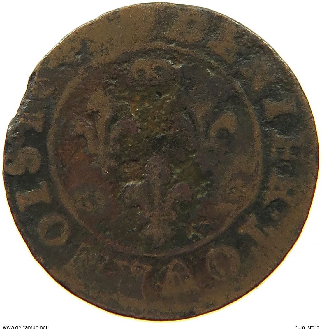 FRANCE DOMBES DENIER TOURNOIS Gaston D'Orléans (1627 - 1650) #s084 0259 - Dombes