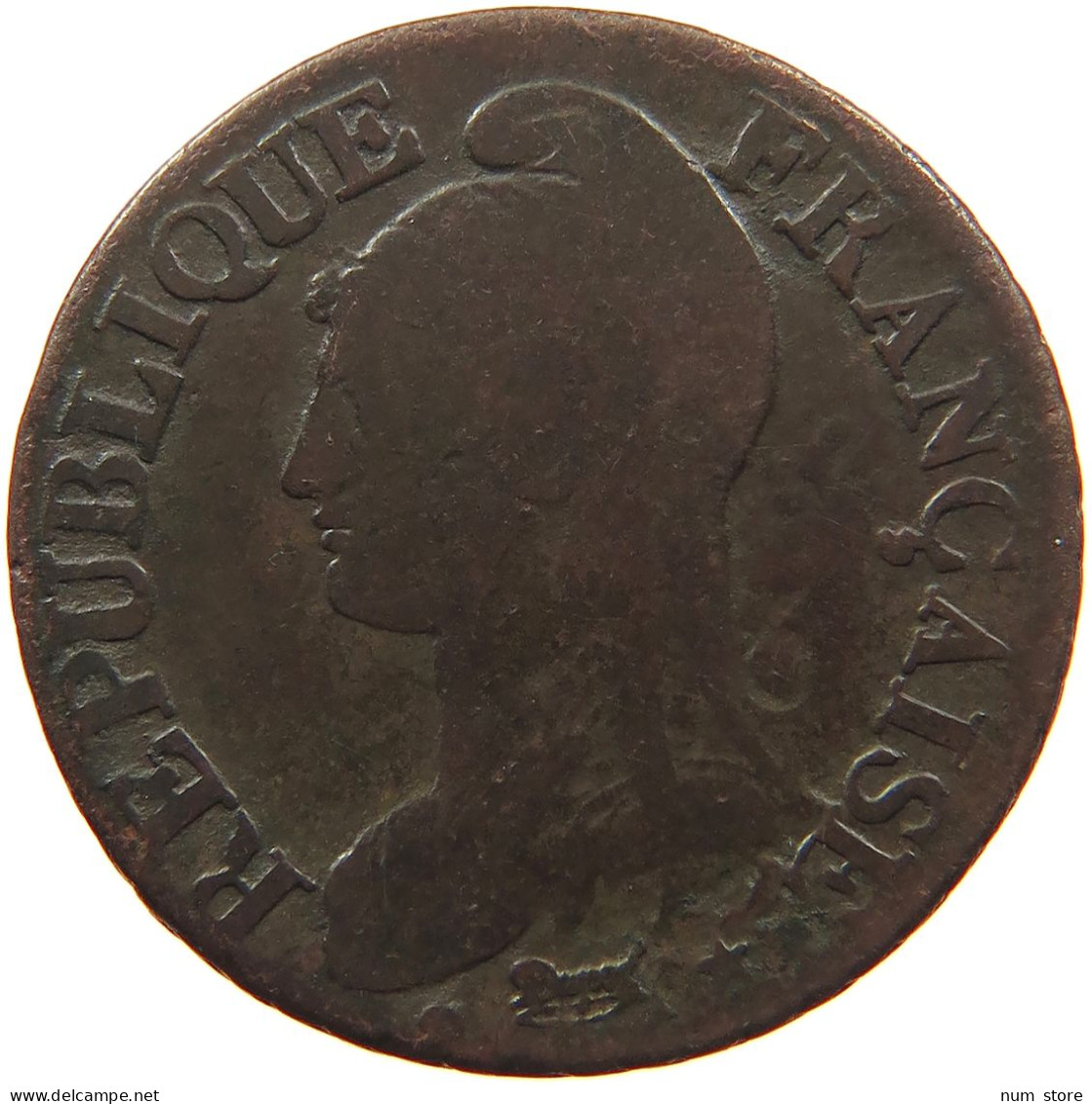 FRANCE 5 CENTIMES 8/7 A #s081 0491 - 1792-1804 First French Republic