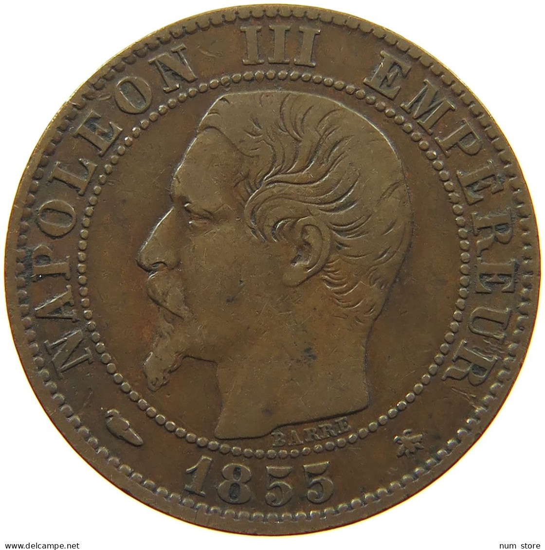 FRANCE 5 CENTIMES 1855 BB #s081 0361 - 5 Centimes