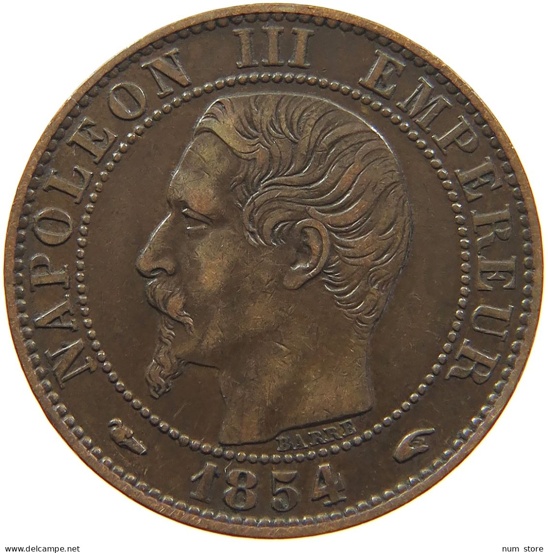 FRANCE 5 CENTIMES 1854 A #s081 0377 - 5 Centimes