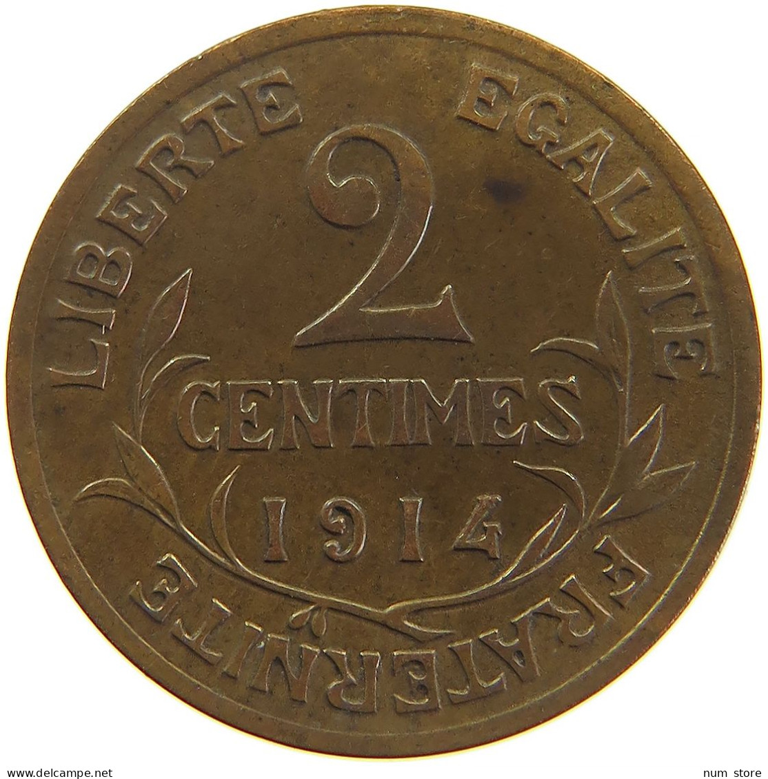 FRANCE 2 CENTIMES 1914 #s083 0319 - 2 Centimes