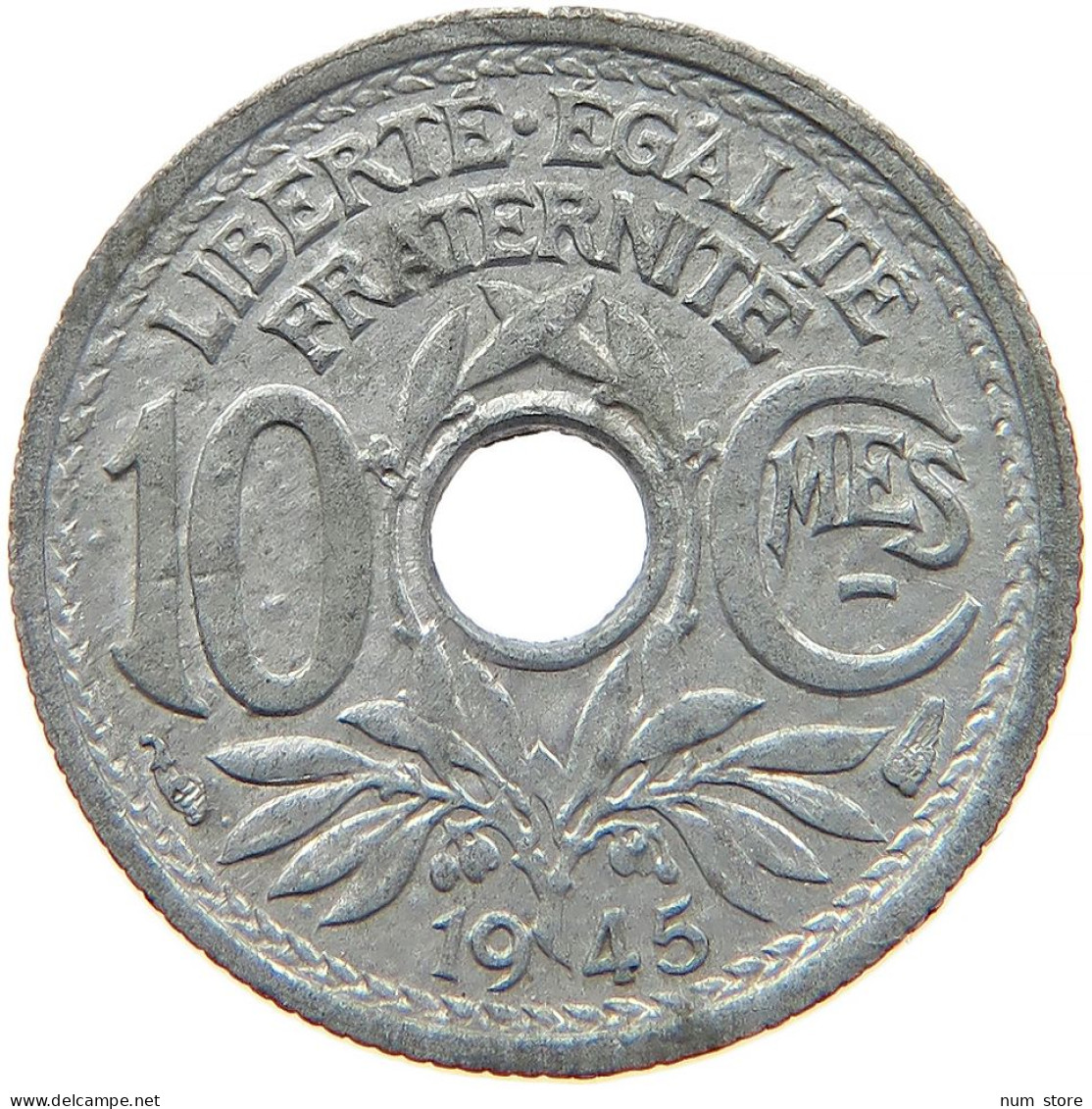 FRANCE 10 CENTIMES 1945 #s088 0015 - 10 Centimes