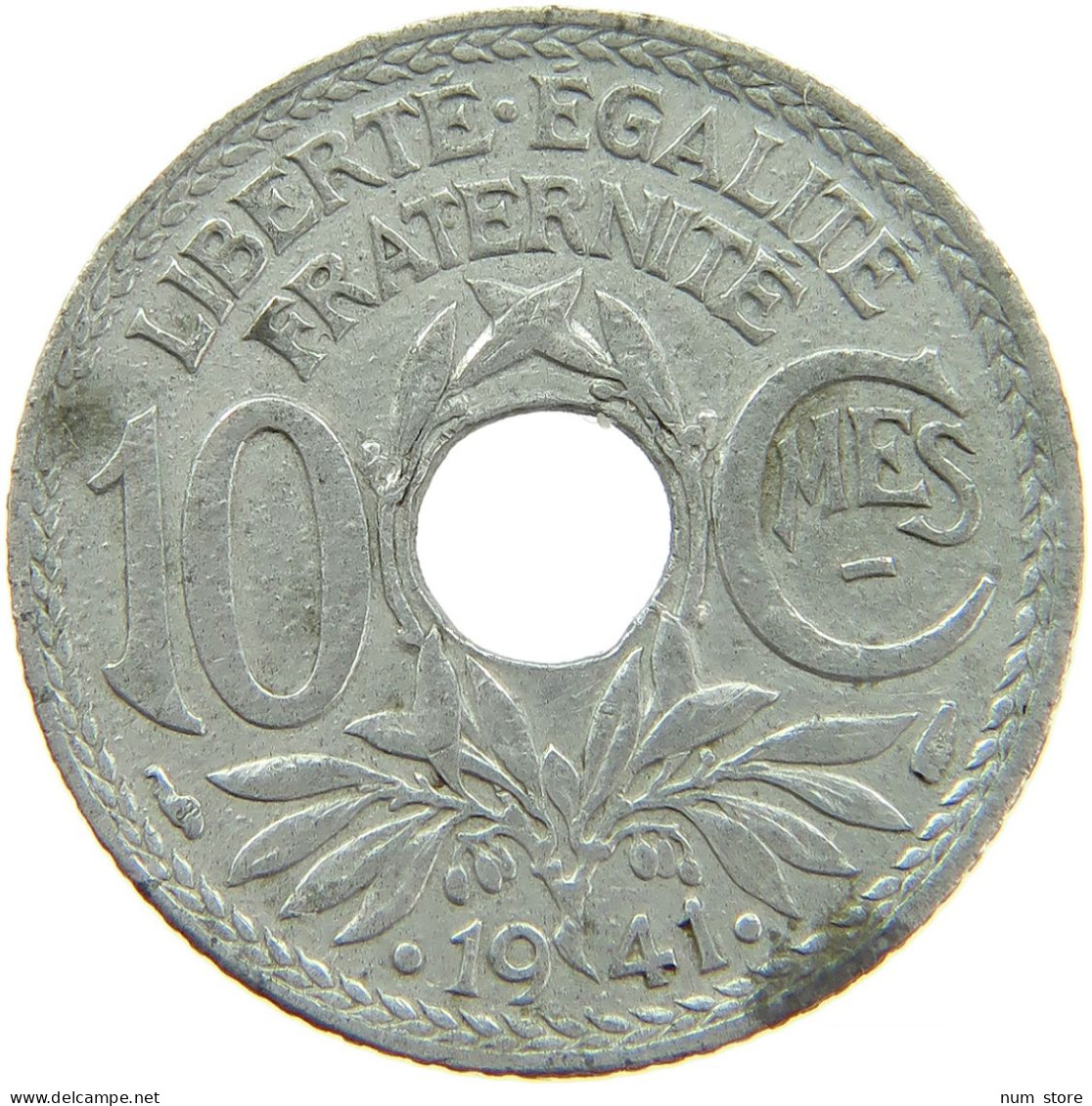FRANCE 10 CENTIMES 1941 #s088 0133 - 10 Centimes