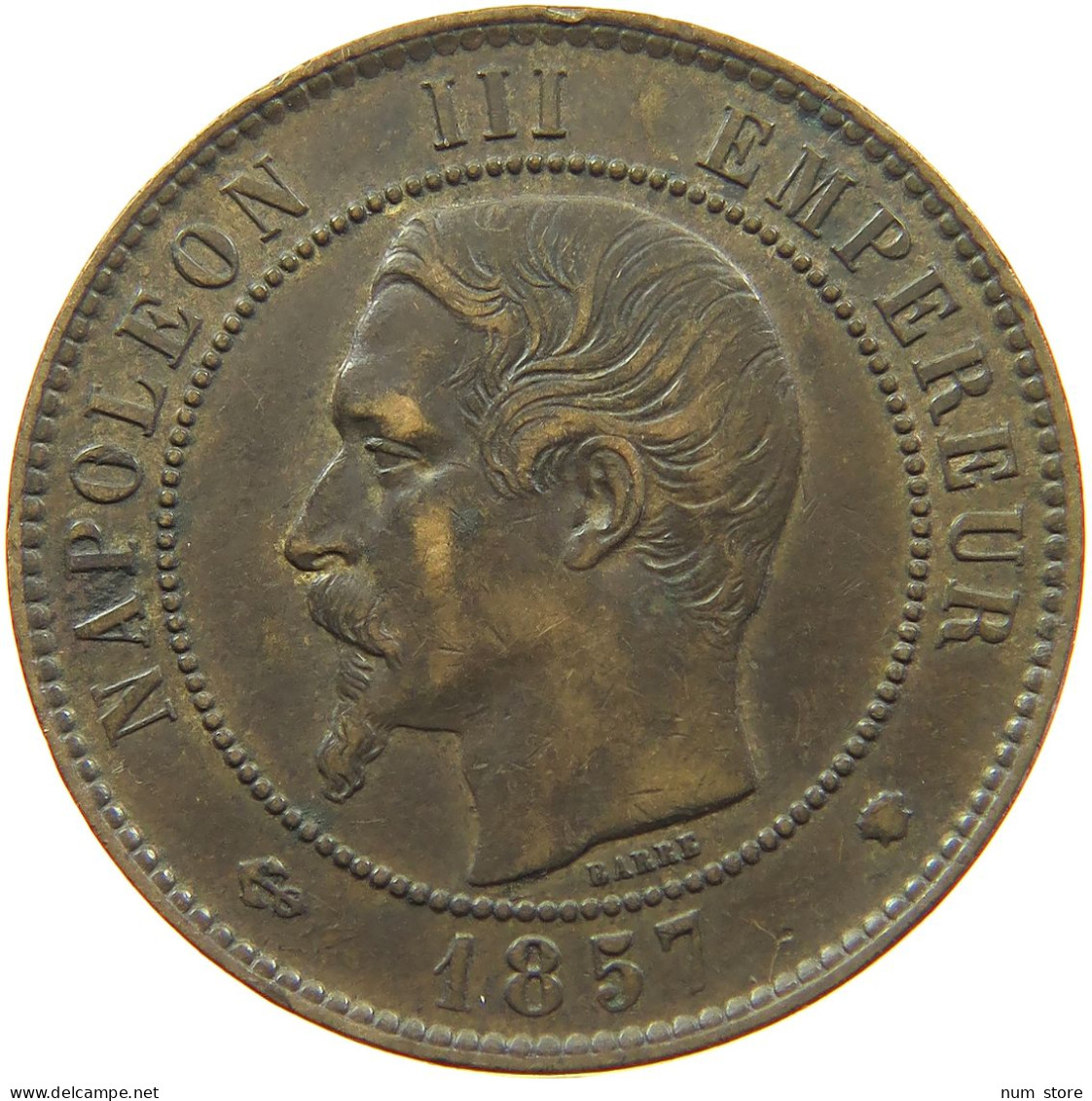 FRANCE 10 CENTIMES 1857 MA #s081 0387 - 10 Centimes