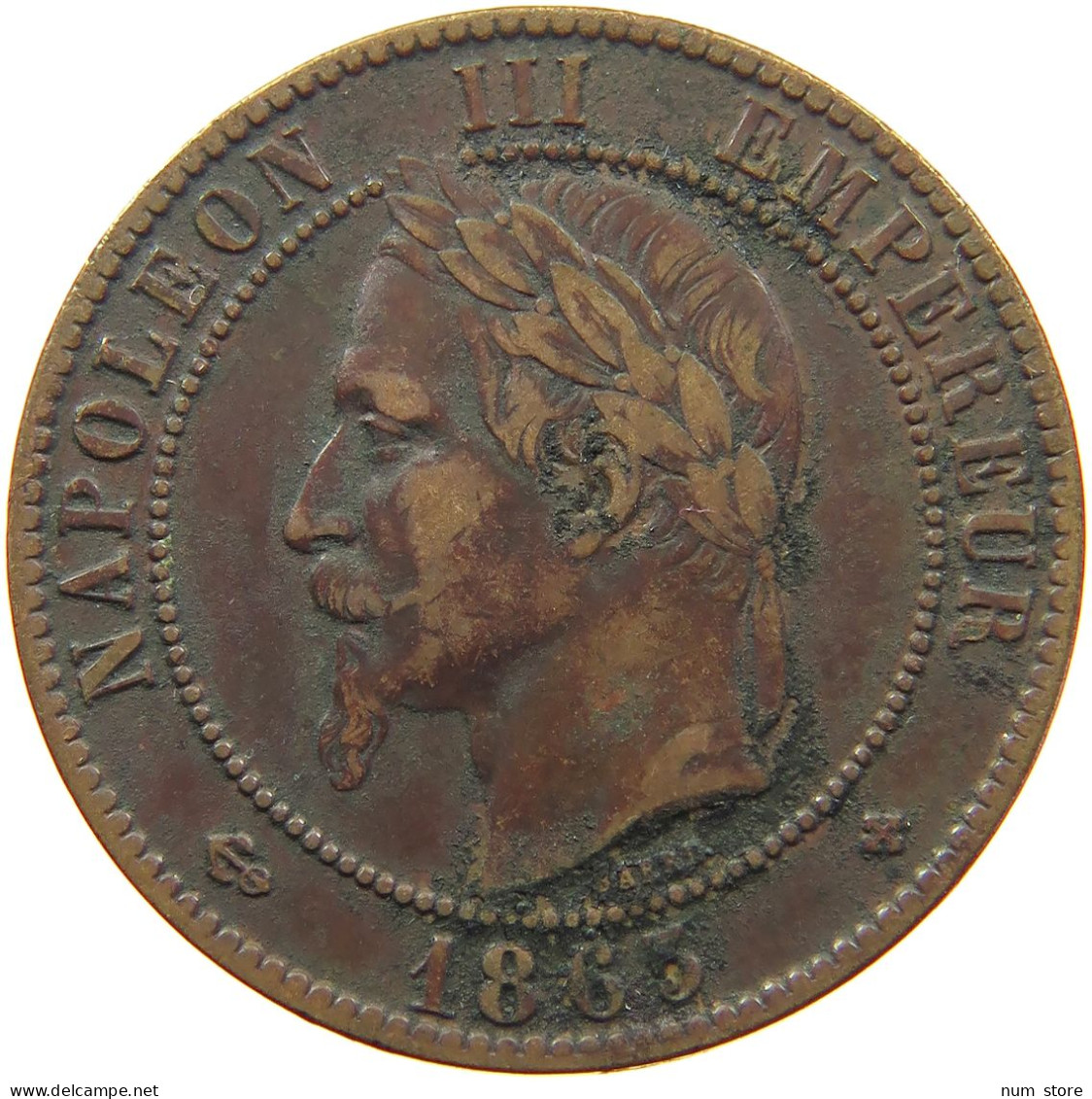 FRANCE 10 CENTIMES 1863 BB #s081 0403 - 10 Centimes