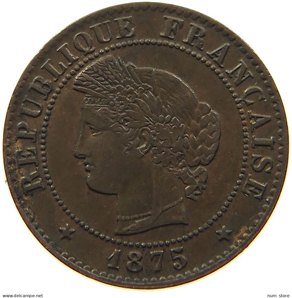 FRANCE 1 CENTIME 1875 K #s084 0083 - 1 Centime