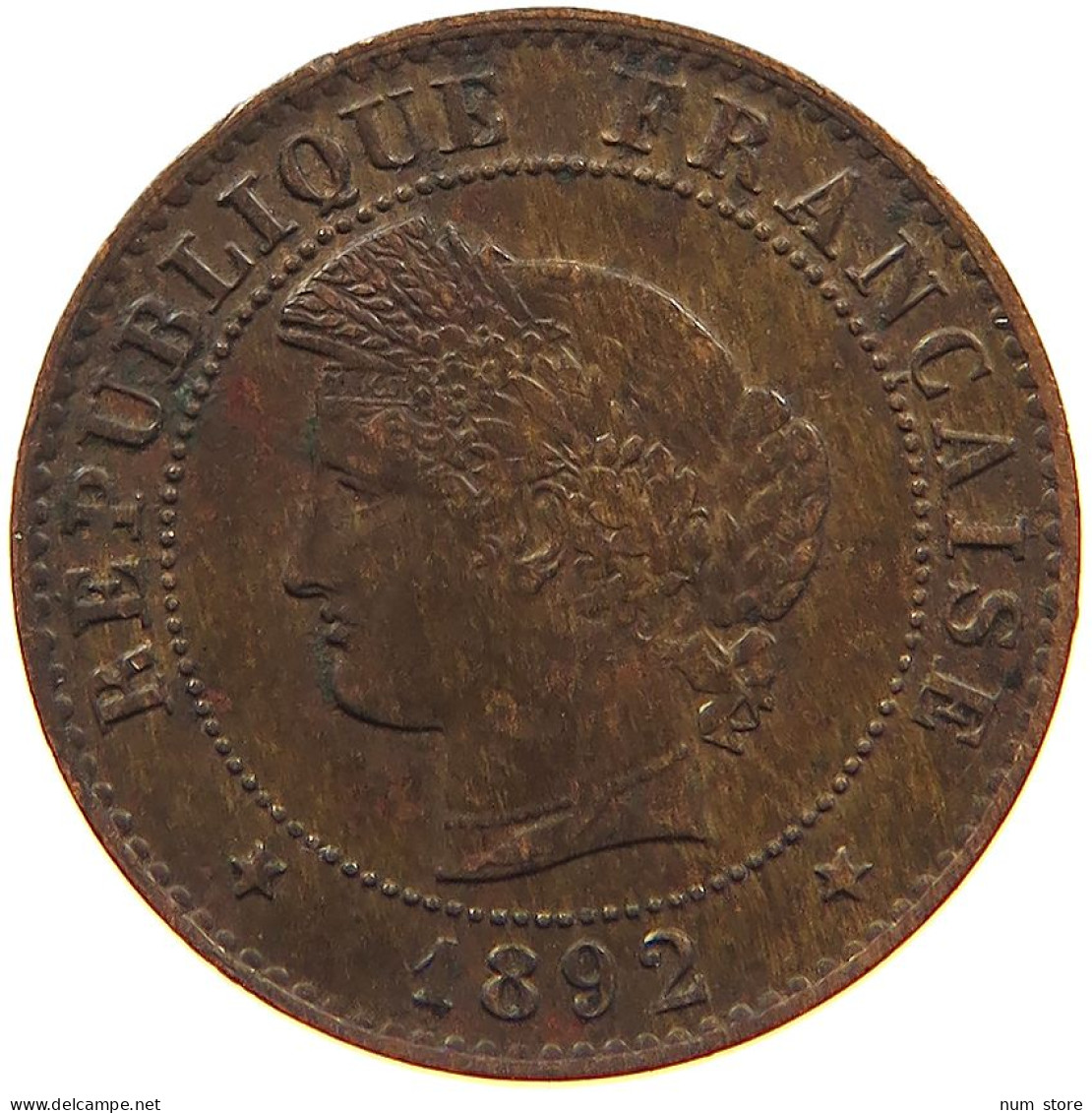 FRANCE 1 CENTIME 1892 A #s081 0293 - 1 Centime