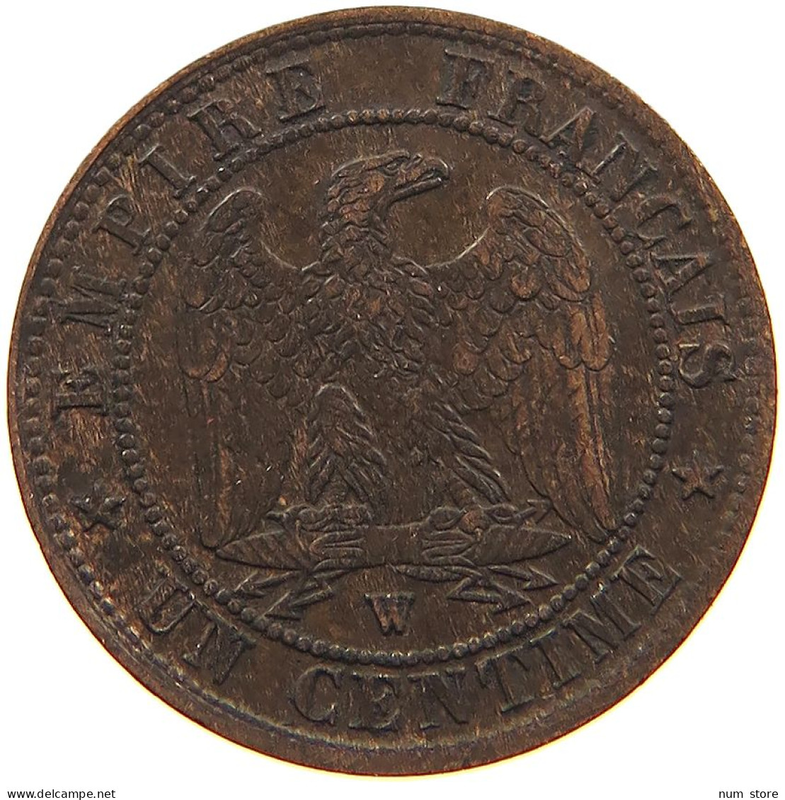 FRANCE 1 CENTIME 1853 W #s081 0297 - 1 Centime