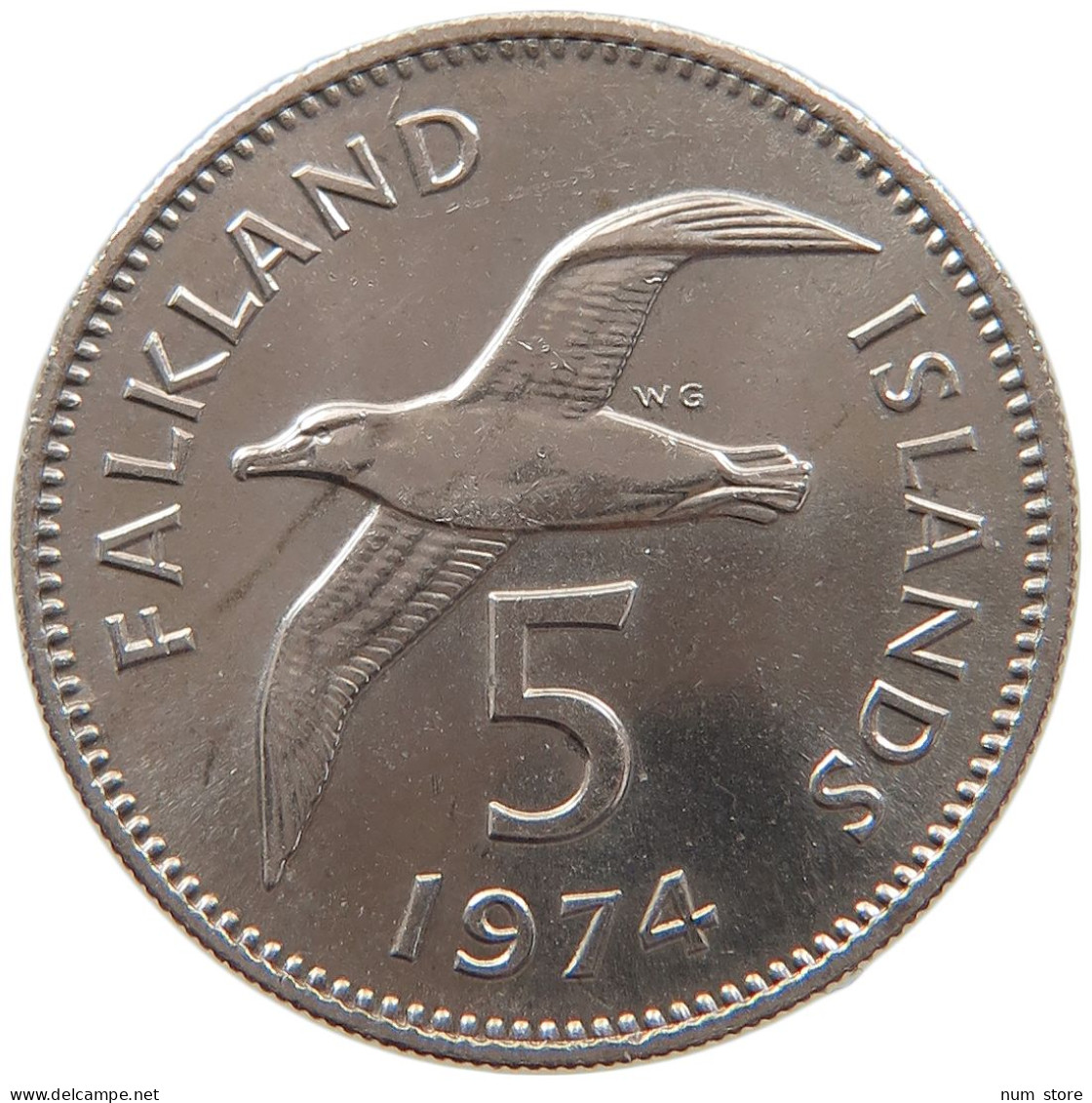 FALKLAND ISLANDS 5 CENTS 1974 #s087 0697 - Falklandinseln