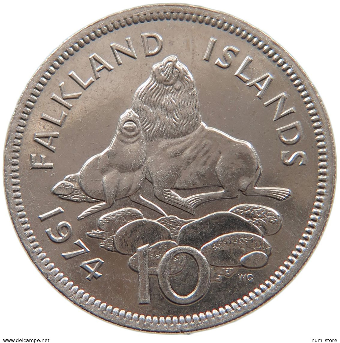 FALKLAND ISLANDS 10 CENTS 1976 #s086 0401 - Falklandinseln