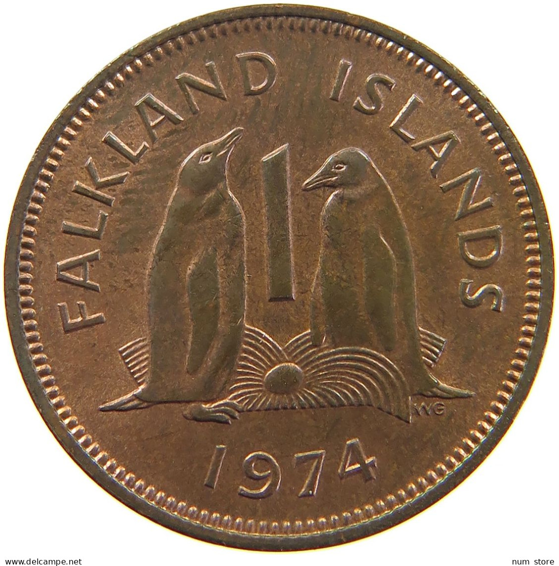 FALKLAND ISLANDS 1 CENT 1974 #s083 0247 - Malvinas