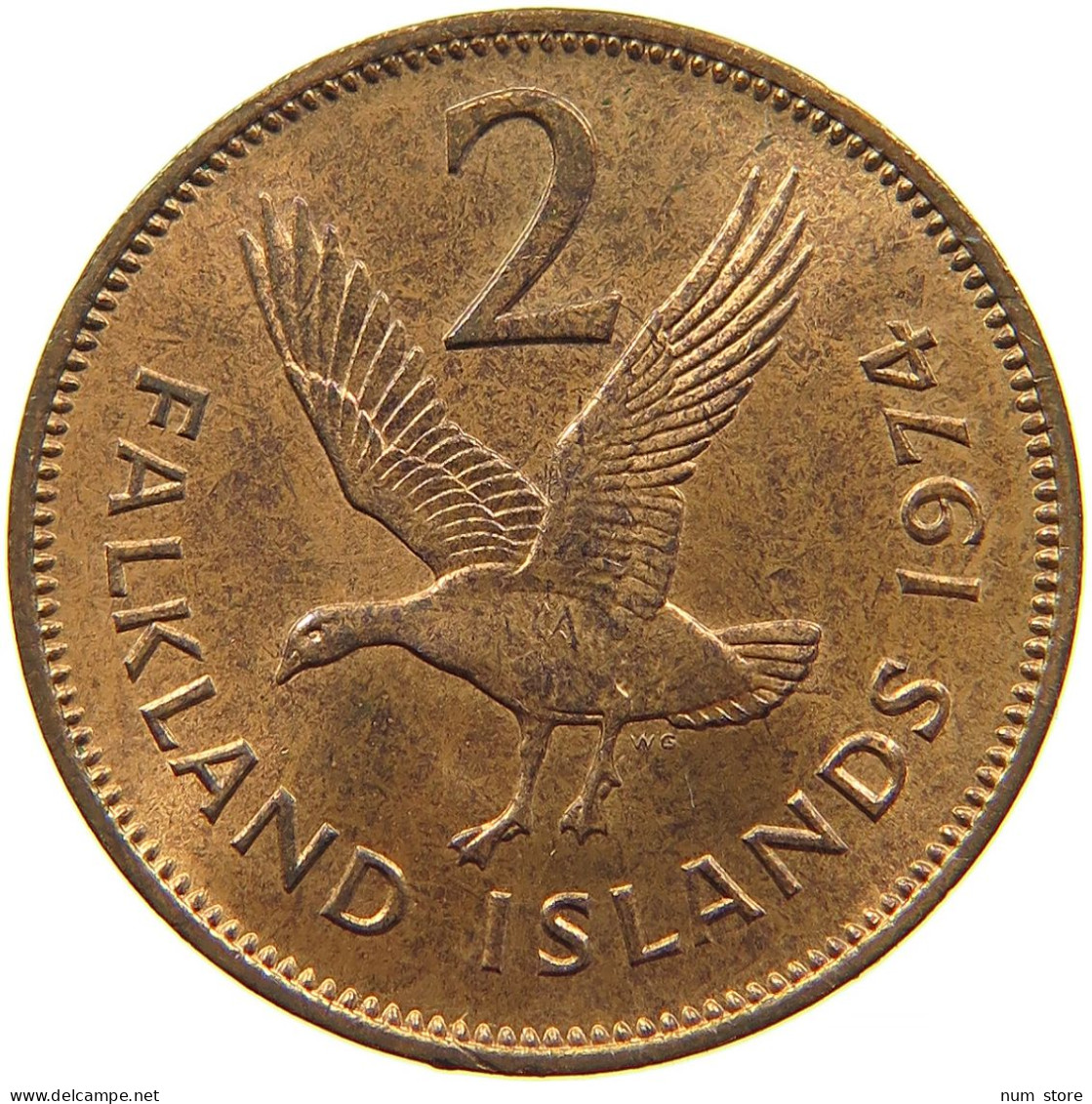 FALKLAND ISLANDS 2 CENTS 1974 #s085 0367 - Falklandinseln