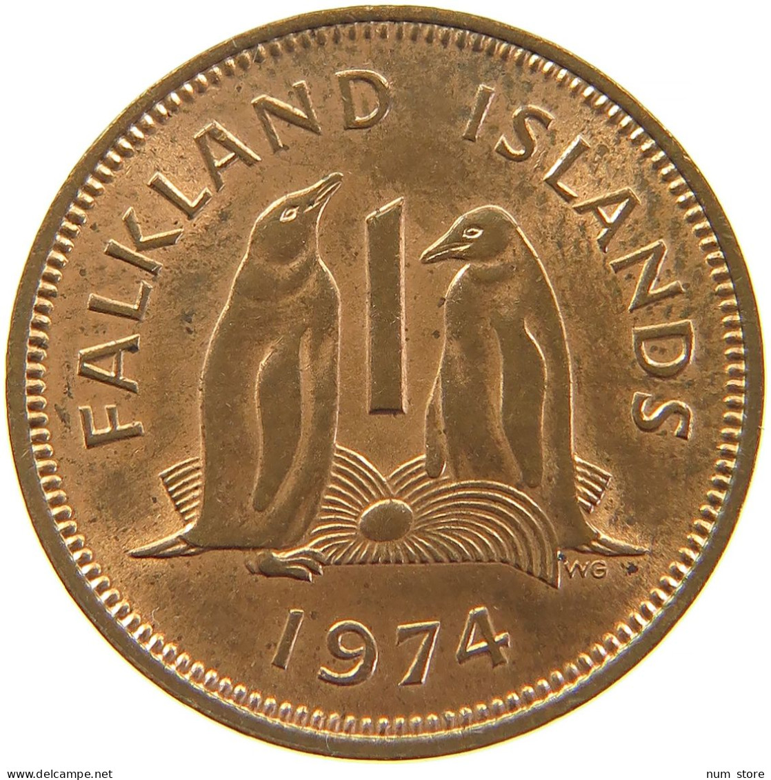 FALKLAND ISLANDS 1 CENT 1974 #s083 0249 - Falklandeilanden