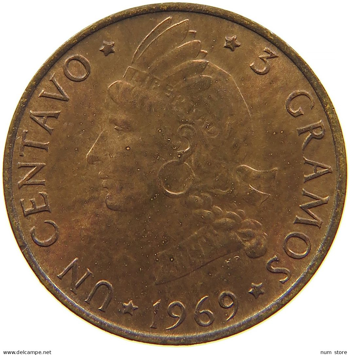 DOMINICAN REPUBLIC CENTAVO 1969 #s083 0525 - Dominicaanse Republiek