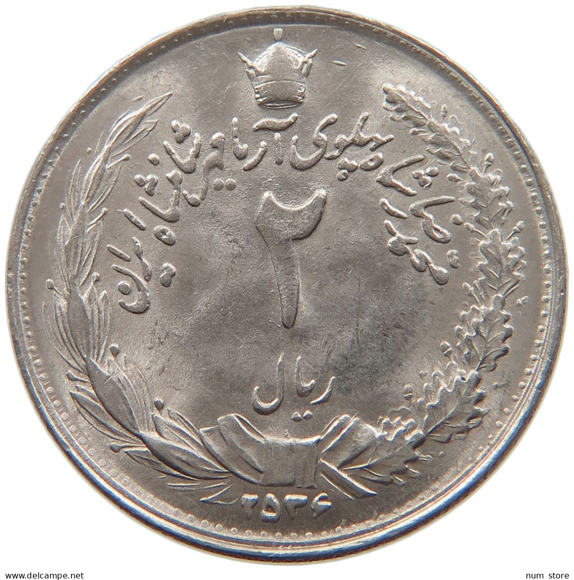 IRAN 2 RIAL 2536 Mohammed Reza (1941-1979) #s087 0539 - Irán