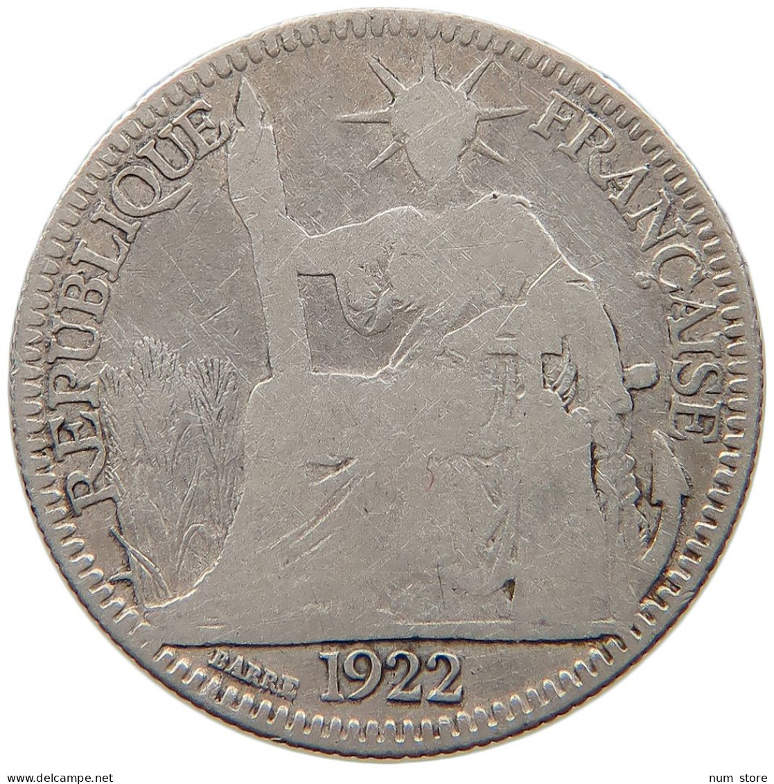 INDOCHINA 10 CENTS 1922 #s082 0193 - Französisch-Indochina