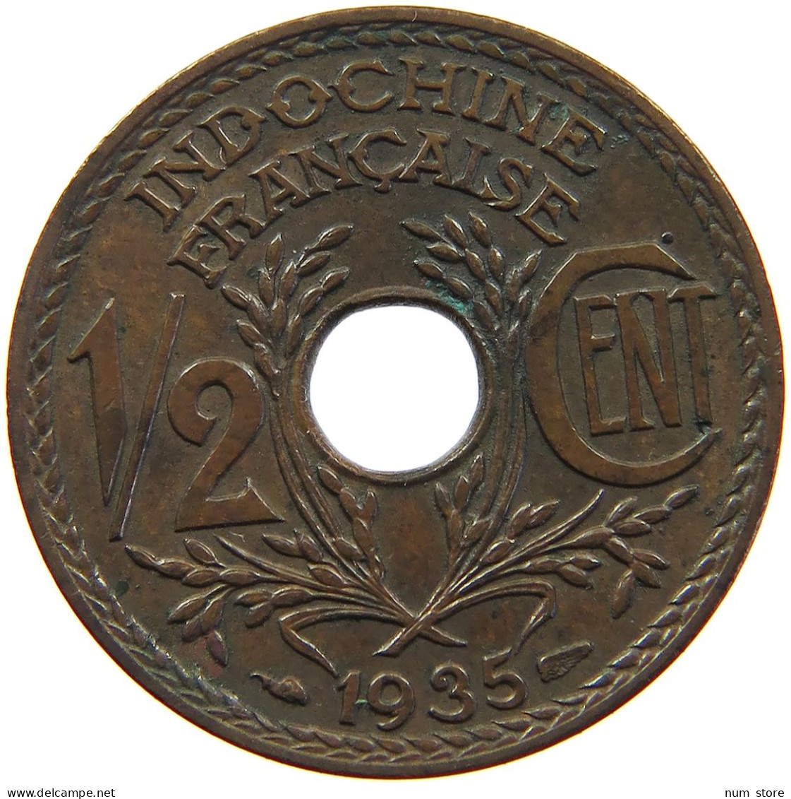 INDOCHINA 1/2 CENT 1935 #s082 0211 - Französisch-Indochina