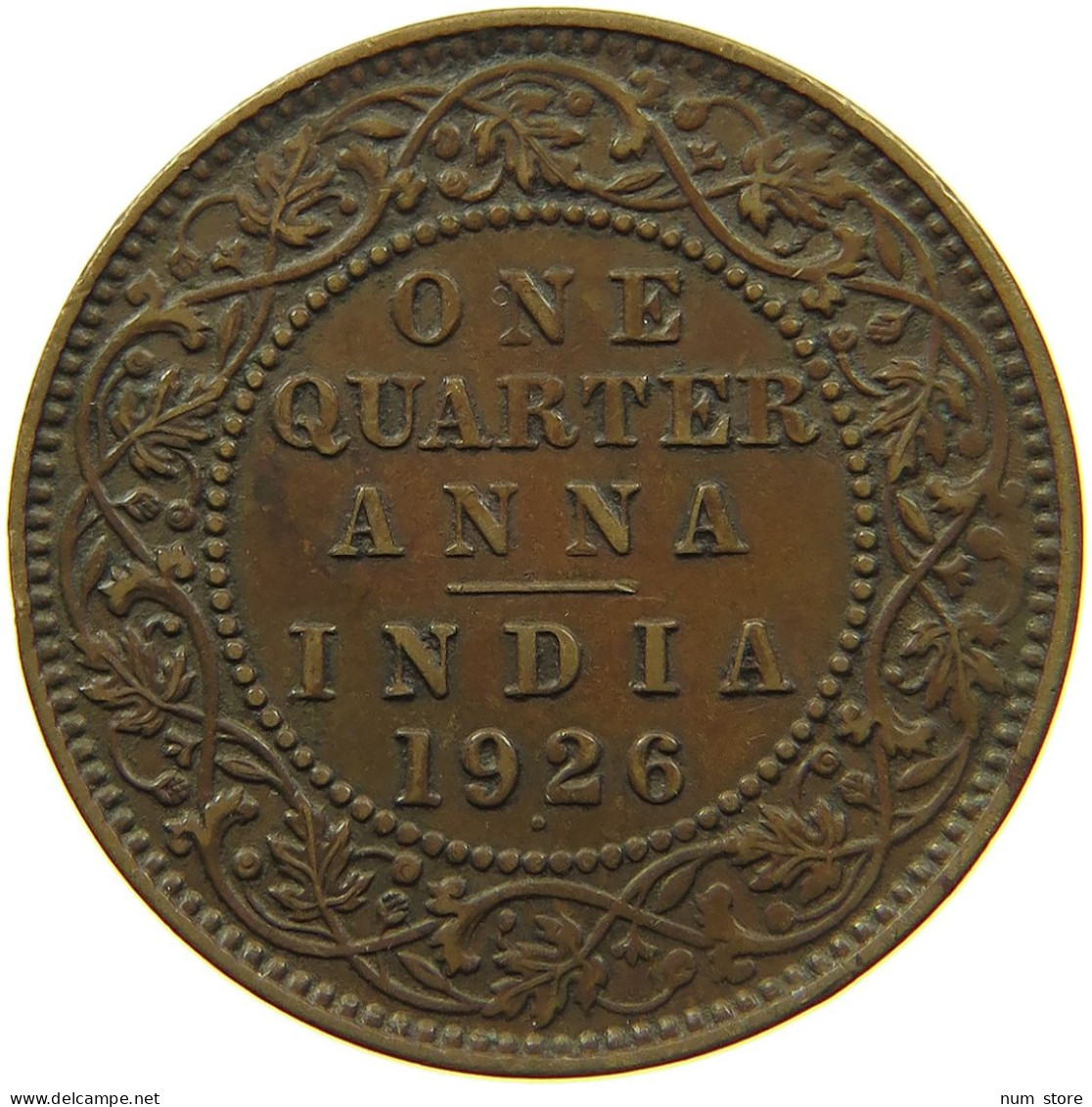 INDIA BRITISH 1/4 ANNA 1926 B #s086 0133 - Inde