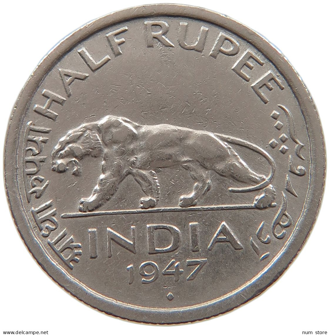 INDIA BRITISH 1/2 RUPEE 1947 #s087 0705 - Inde