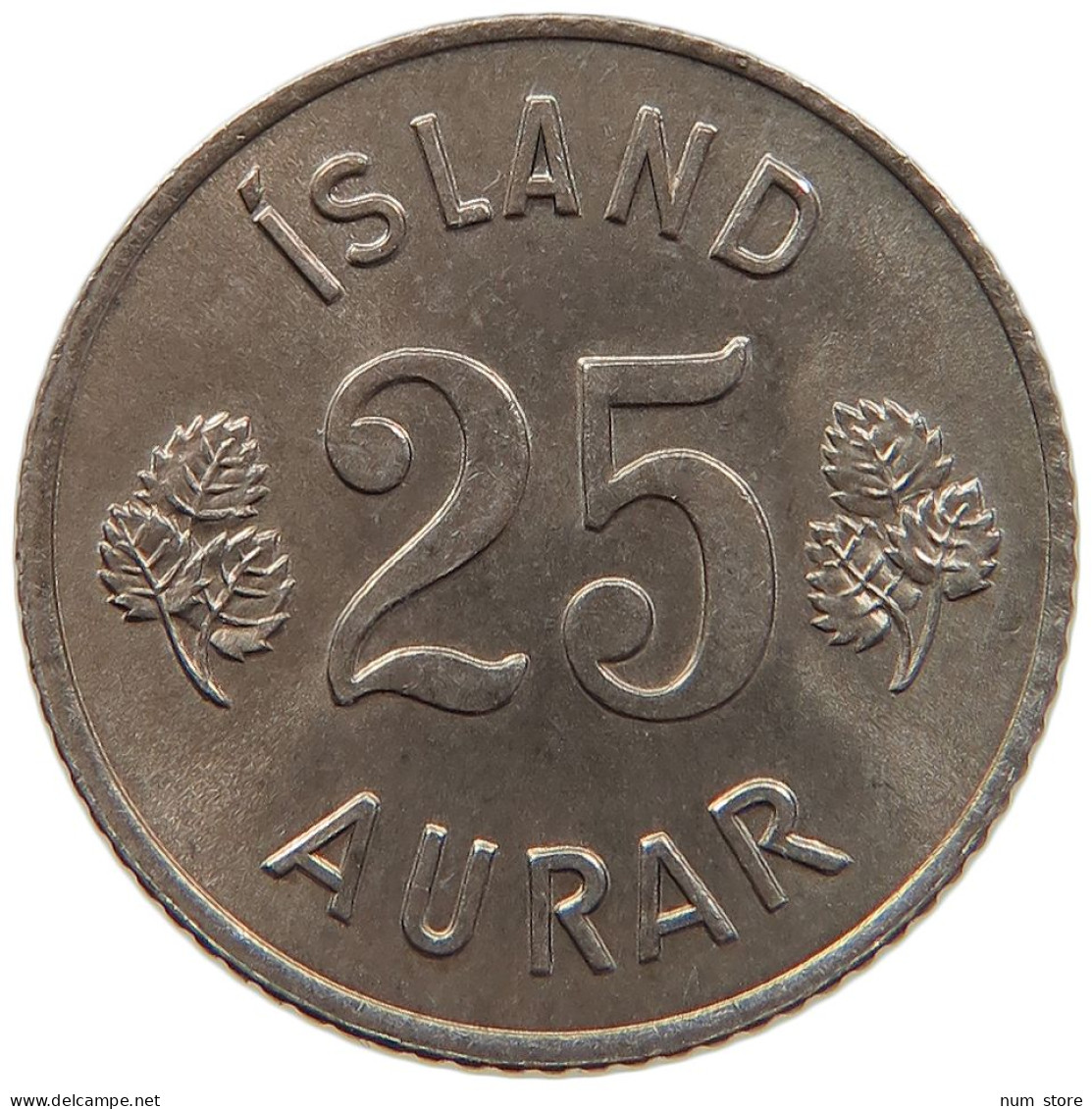 ICELAND 25 AURAR 1967 #s084 0597 - Iceland