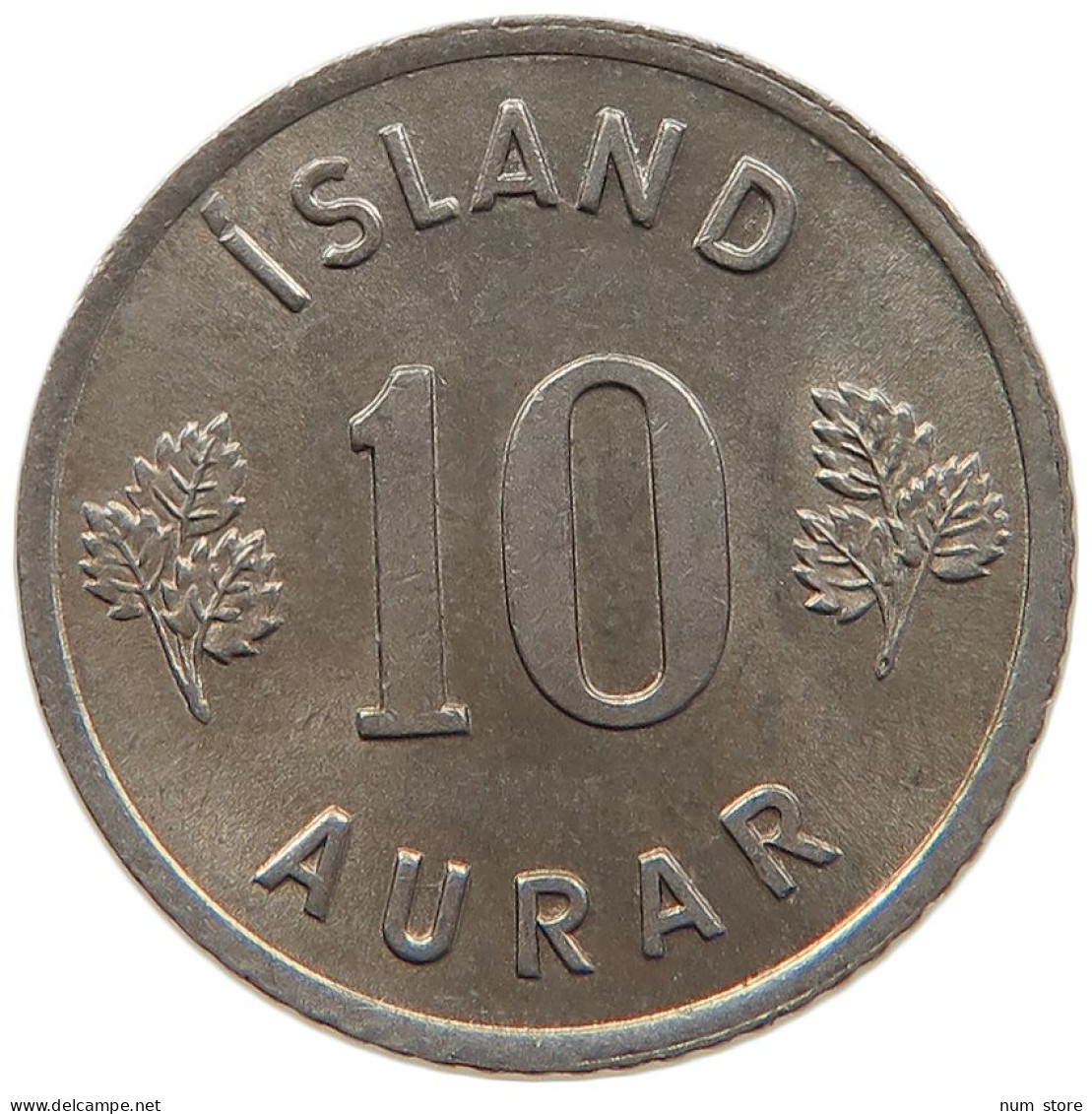 ICELAND 10 AURAR 1969 #s084 0545 - IJsland